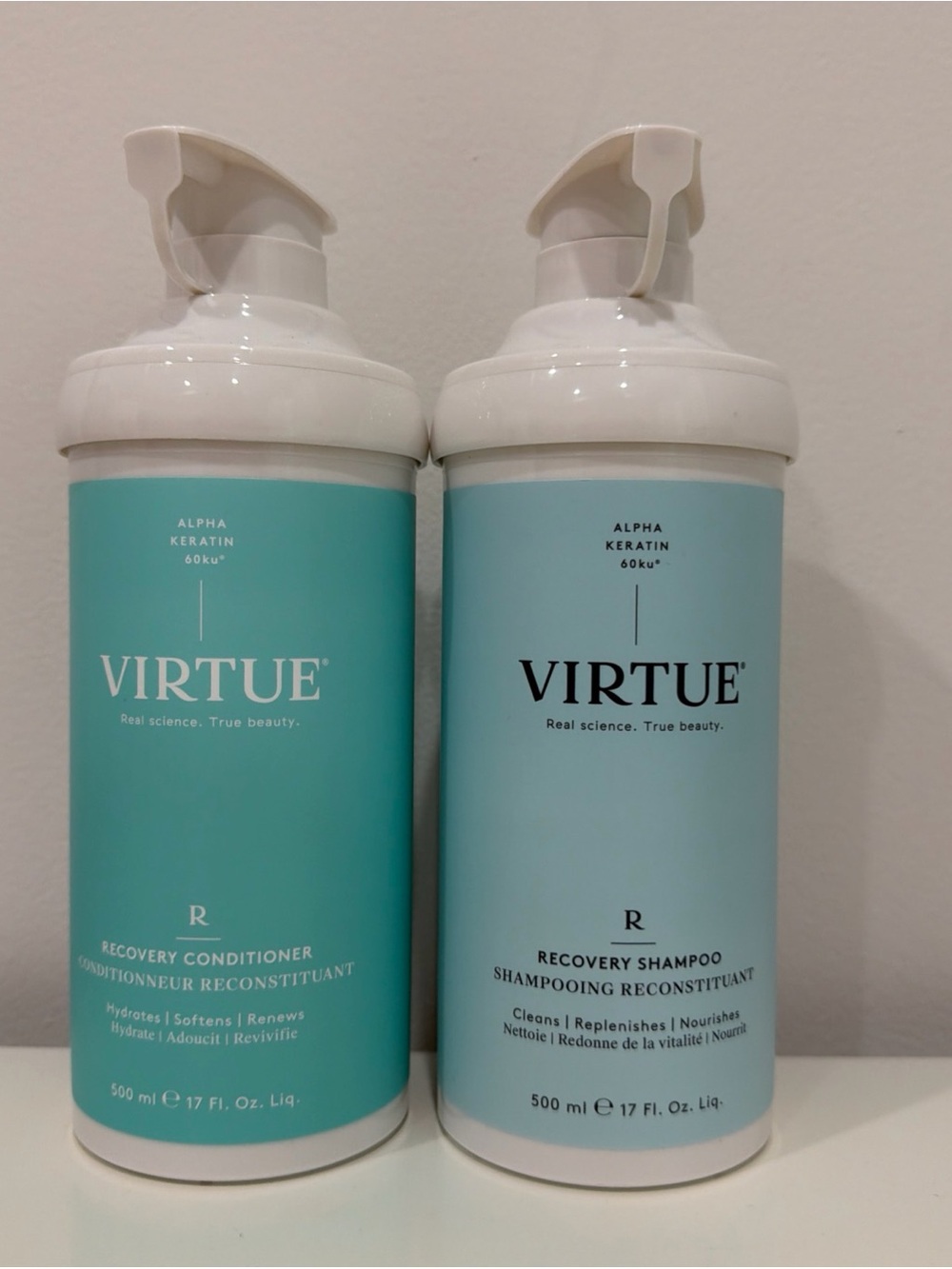 Virtue Recovery Shampoo & Conditioner Set 2 pc 500 ml / 17 Fl oz new authentic